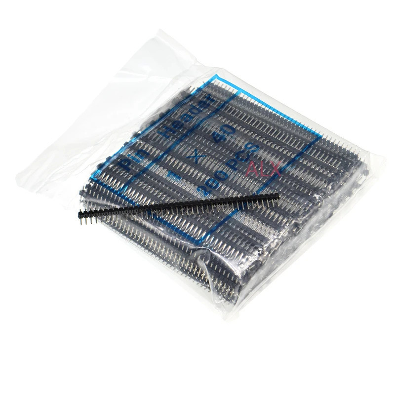 200PCS 1X40 PIN เดี่ยวแถวชาย 2.54 มม.PITCH 11 มม.ยาว PIN Header connector Strip 1X40PIN 1*40 P 40PIN
