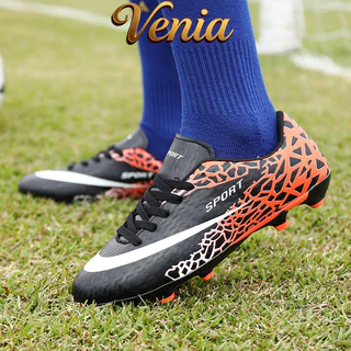VENIA ผู้ใหญ่ / เด็ก ร้อยเล็บ รองเท้าฟุตซอล - สนามหญ้า / ห้อง หญ้าเล็บ Soccer Football Boots Size31-43