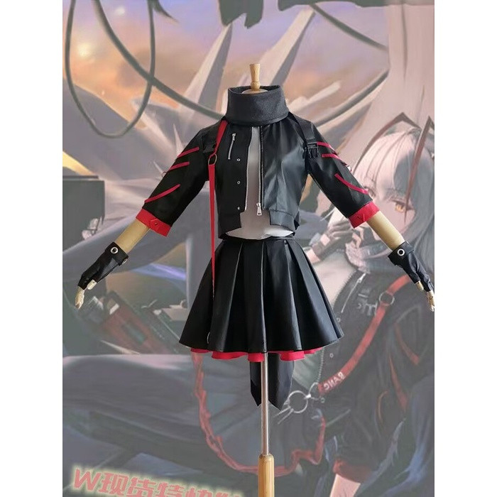 Arknights Sniper W คอสเพลย์ชุดฮาโลวีนสำหรับการแสดง พร้อมลายเส้นอะนิเมะ 7PC