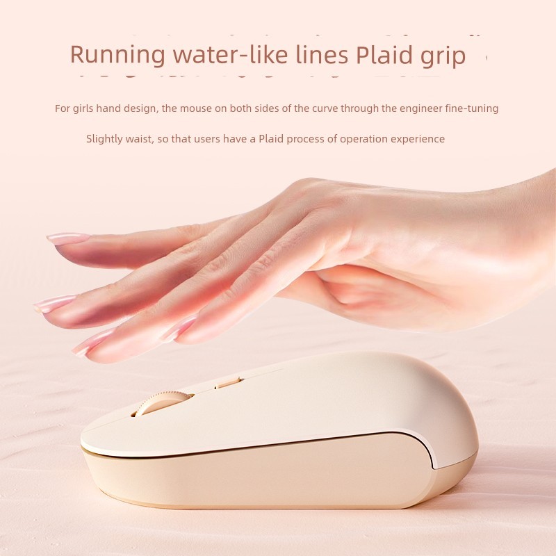 ที่รองเมาส์ เมาส์ bluetooth HP HP เมาส์ไร้สายสีชมพูสีขาวสาวน่ารัก
