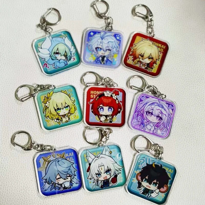 Honkai Star Rail HSR Mica พวงกุญแจ Chibi Sunday Dan Heng Imbibitor Lunae Robin Aglaea Kainon Mydei อ