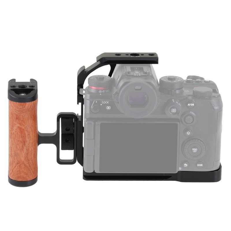 กรงกล้องโลหะครึ่งสําหรับ Panasonic Lumix S1RII/S1II/S1IIE | พร้อมที่จับด้านข้างและแผ่นปล่อยอย่างรวดเ