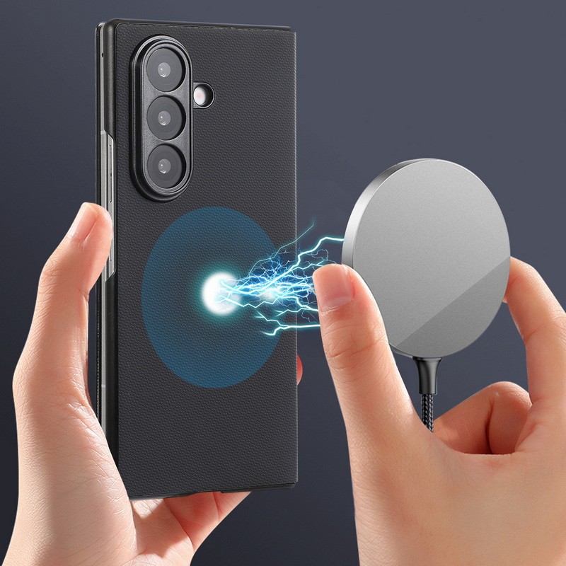 สําหรับ Samsung Galaxy Z Fold 6 Z Fold 7 ZRTriFold Tech Cloth Magnetic Simple Triple Folding Phone C