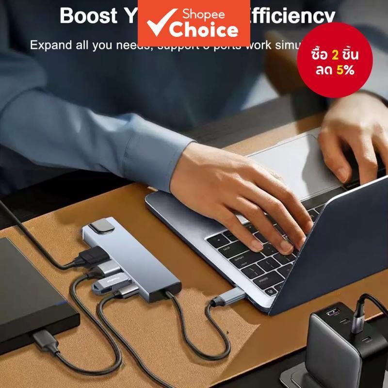 Type C Multiport Hub 4K HDMI RJ45 USB SD Card Reader Docking Station สําหรับแล็ปท็อป