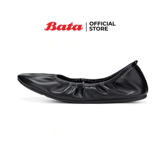 Bata บาจา รองเท้าเบเลลิน่า แบบสวม ส้นแบน สำหรับผู้หญิง รุ่น DELHI สีดำ 5316318 สีเงิน 5311318 สีน้ำตาล 5314318