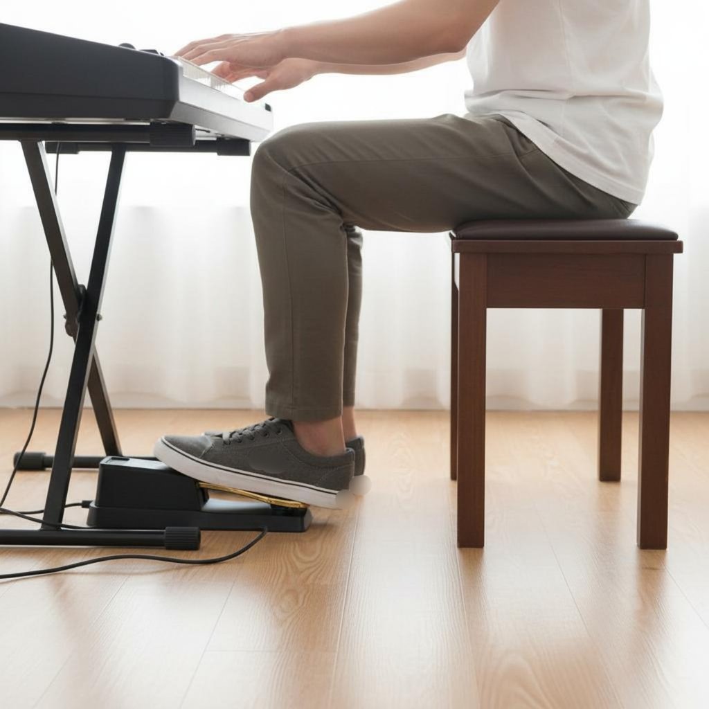 การออกแบบกันลื่นเปียโนดิจิตอล Sustain Pedal Polarity Switch Sustain Pedal สําหรับการแสดงบนเวทีสตูดิโ