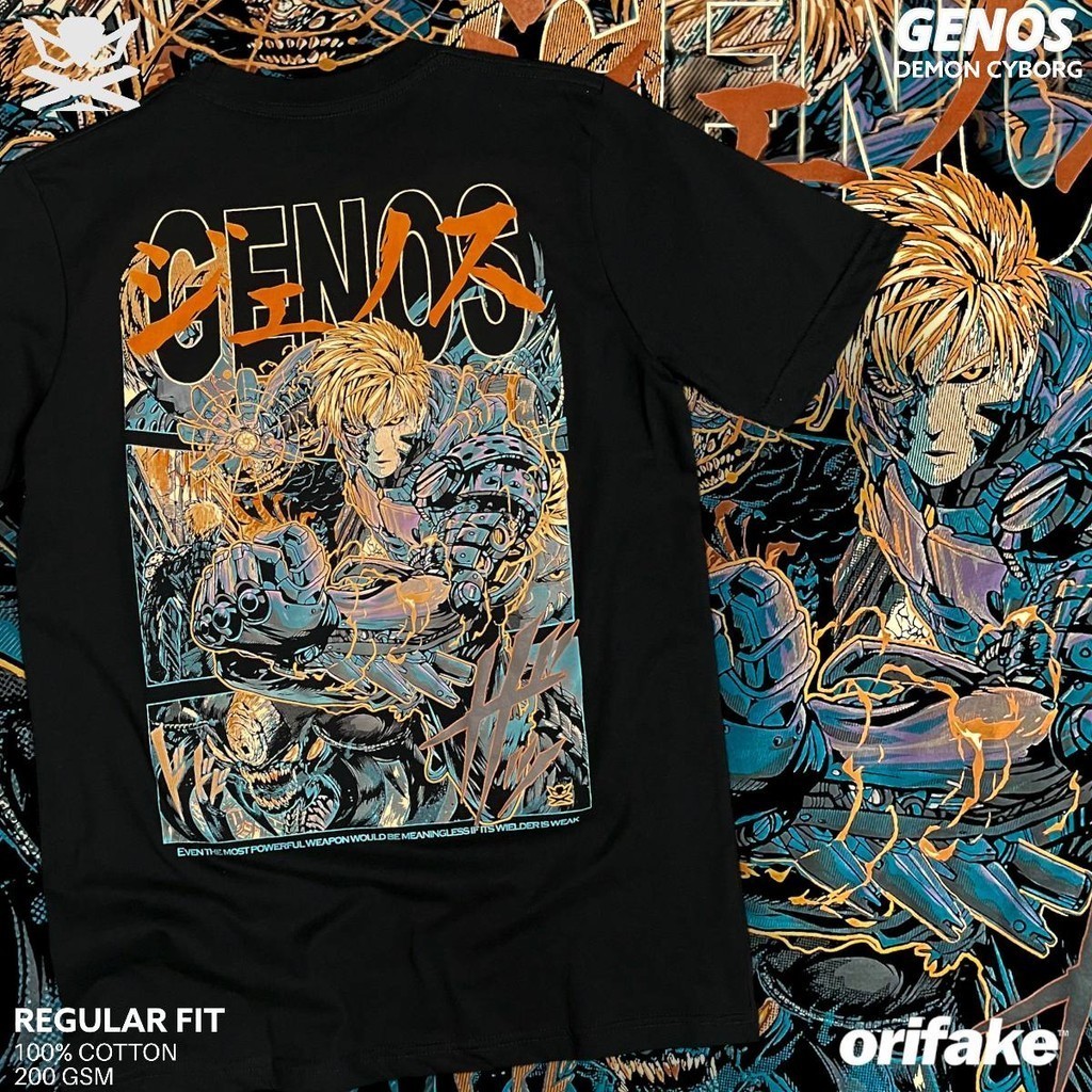 เสื้อยืด Anime Genos 200gsm เสื้อแข่ง
