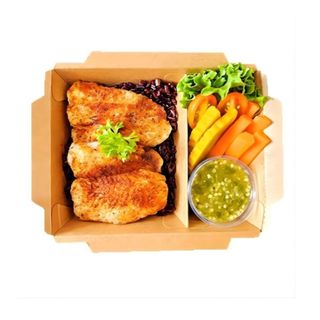 ข้าวไรซ์เบอร์รี่สเต็กปลาดอลลี่ย่าง(Grilled Dory Riceberry 1Set)