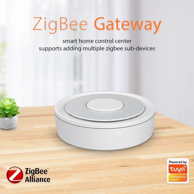 Tuya ZigBee เกตเวย์แบบมีสายอัจฉริยะสําหรับรีโมทคอนโทรลภายในบ้านอุปกรณ์ IoT Central Hub ทํางานร่วมกับ