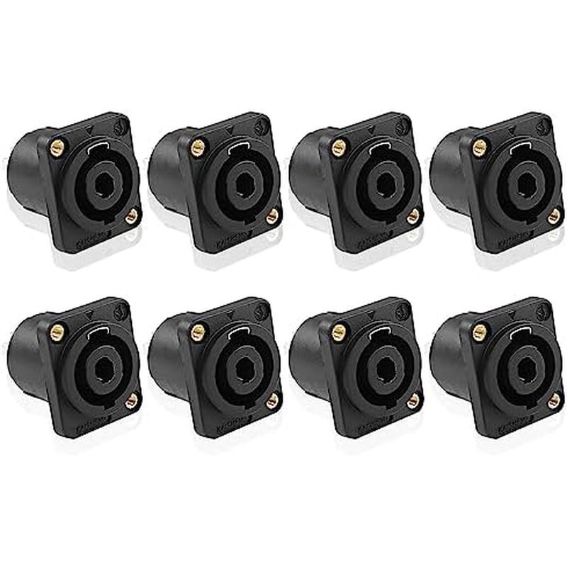 MEIRIYFA 4 Pole Speakon แผงซ็อกเก็ตเชื่อมต่อ,4 Pin Audio Speakon หญิงรอบแจ็ค Twist ล็อคอะแดปเตอร์สํา