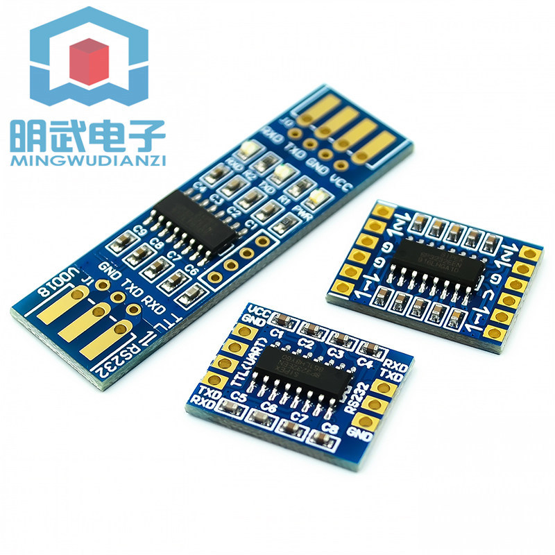 R RS232 SP3232 TTL ถึง RS232 โมดูล RS232 ถึง TTL กระพริบสายโมดูลอนุกรมจมแผ่นทอง
