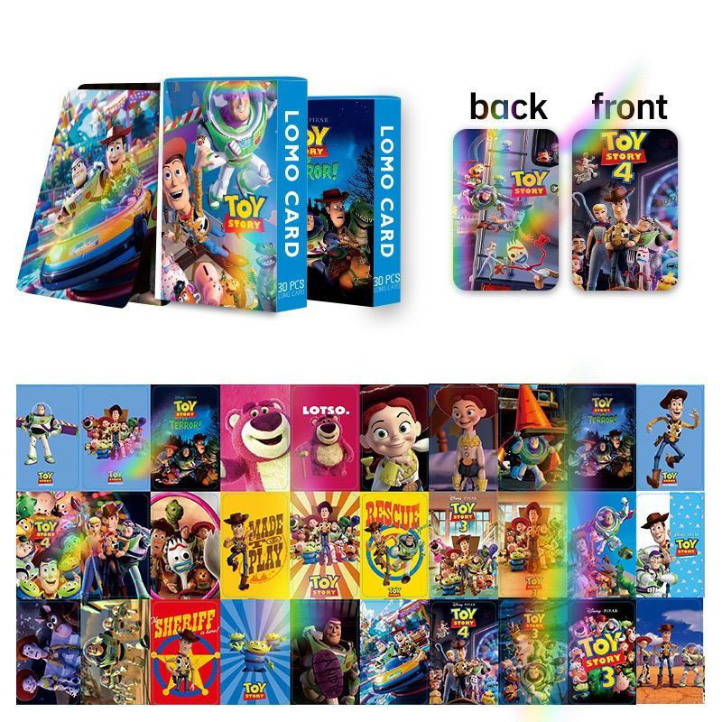 JUA30Toy Story laser flash cards, cartoon anime game 2D merchandise, self-printed small cards LOMO C