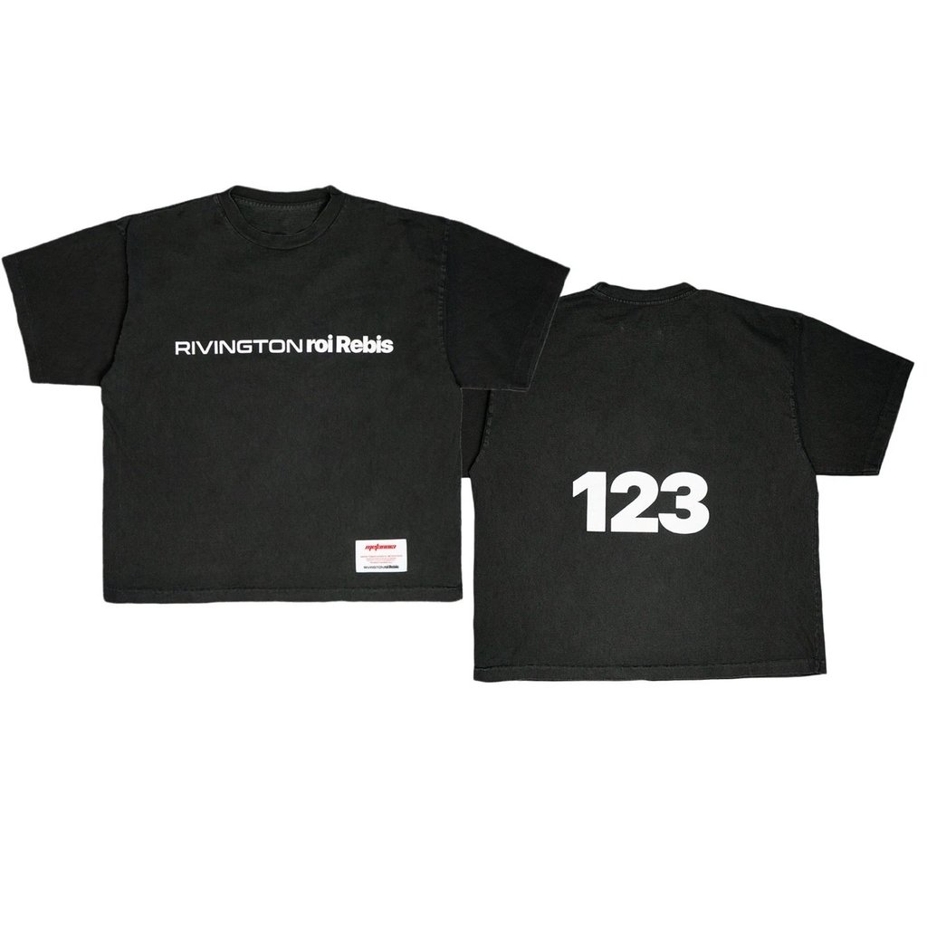 RRR-123 FW25 Autumn Winter สินค้าใหม่ rrr123 #rivingtonroirebis #街头品牌 #美式穿搭 เสื้อยืดแขนสั้นสีดํา