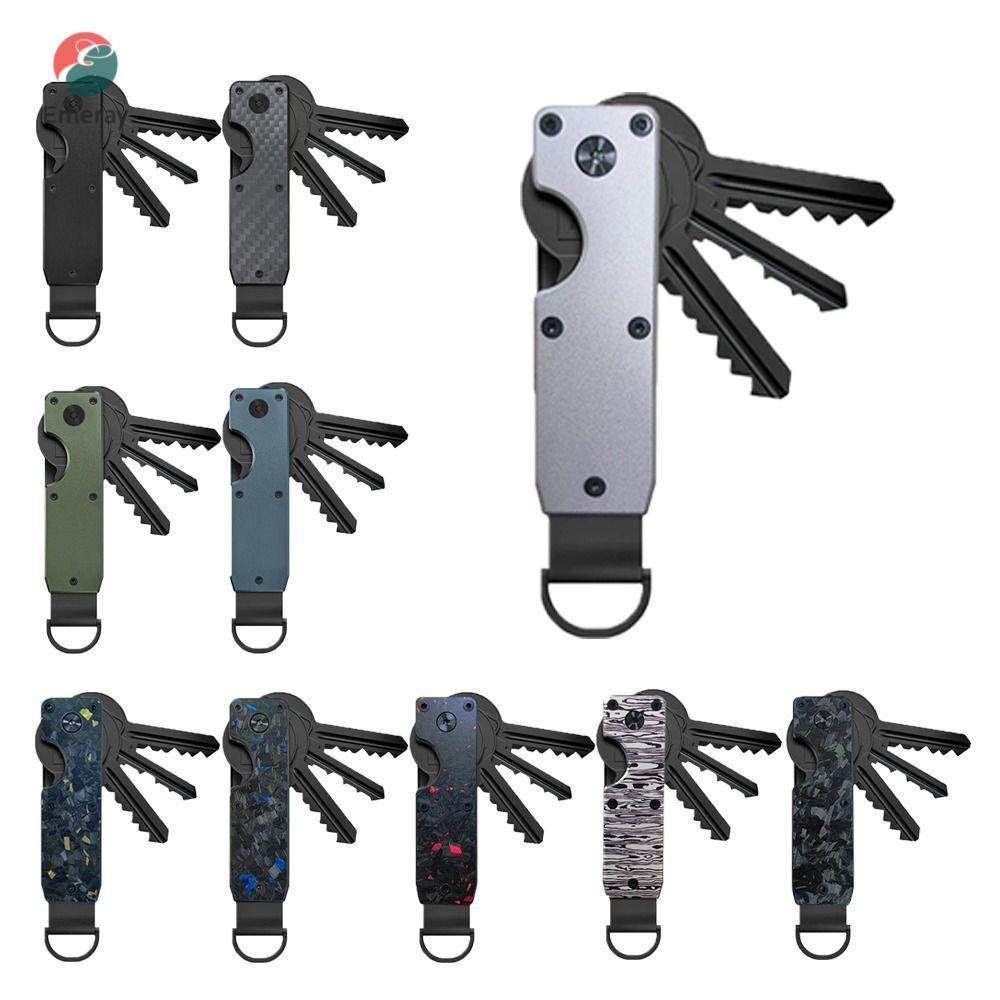 EMERAY Key Holder, Metal Holds 2-6 Keys Key Organizer, Smart with ไขควง Minimalist Keys Bag for Keys