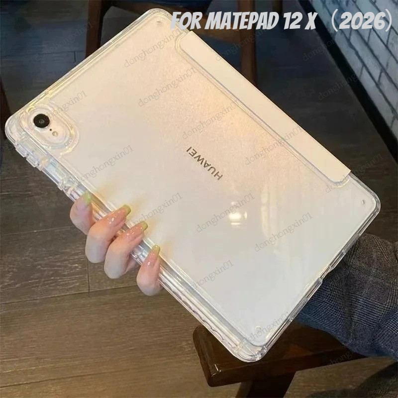 อะคริลิคโปร่งใสสําหรับ Huawei Matepad 12X 2026 LRT-W09 BKY-W09 12 X 2025 2024 12 นิ้วพร้อมที่ใส่ดินส