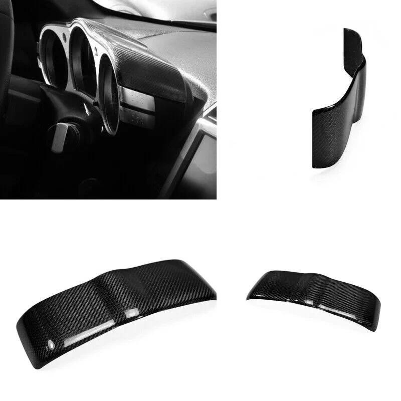 คาร์บอนไฟเบอร์สติกเกอร์ Dash Trim เปลี่ยนดัดแปลงรถอุปกรณ์เสริม Fit สําหรับ Nissan 350Z Z33 Nismo 200