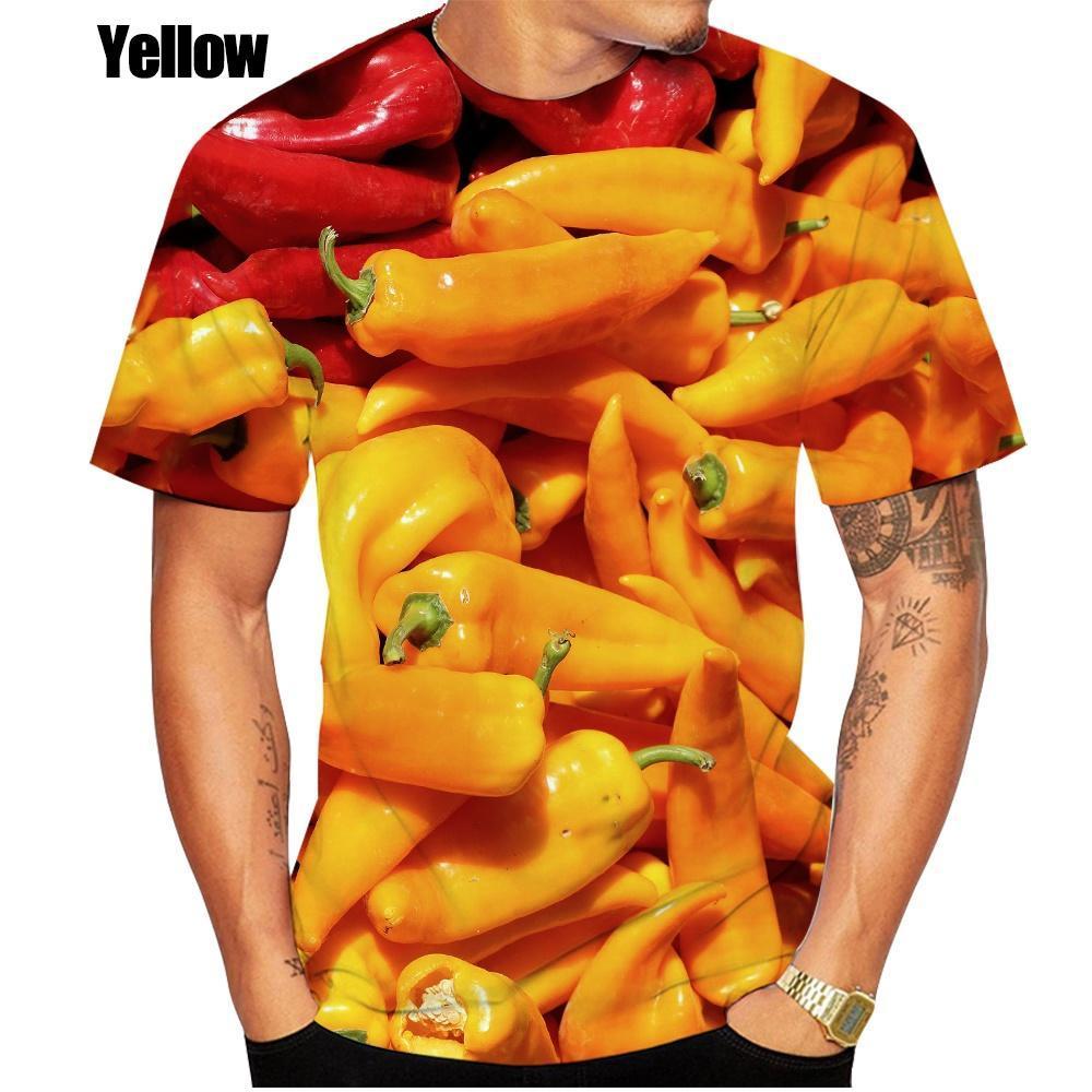 Chili brand new fashion Men's 3D print T-shirt men summer clothing men's clothing