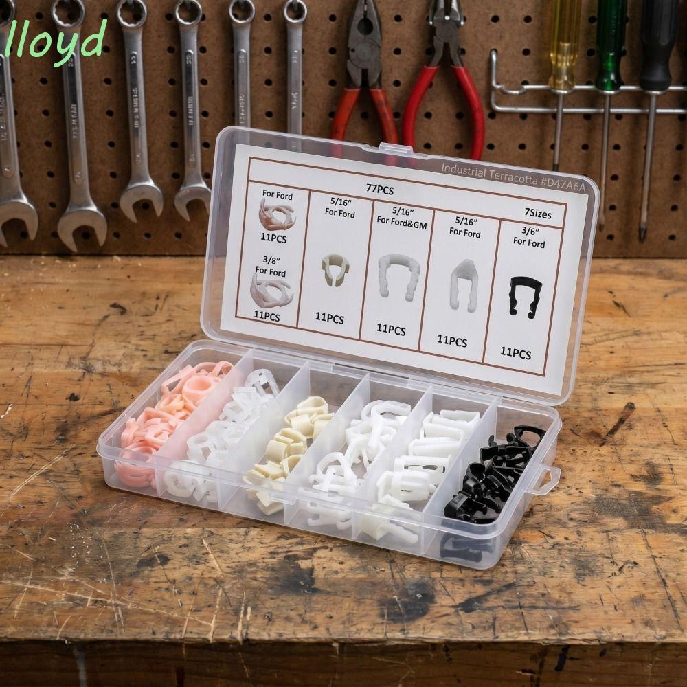 LLOYD Fuel Line Retainer Clip Kit, วัสดุไนลอนพลาสติก Fuel Line Retainer Clip Assortment, Assortment 