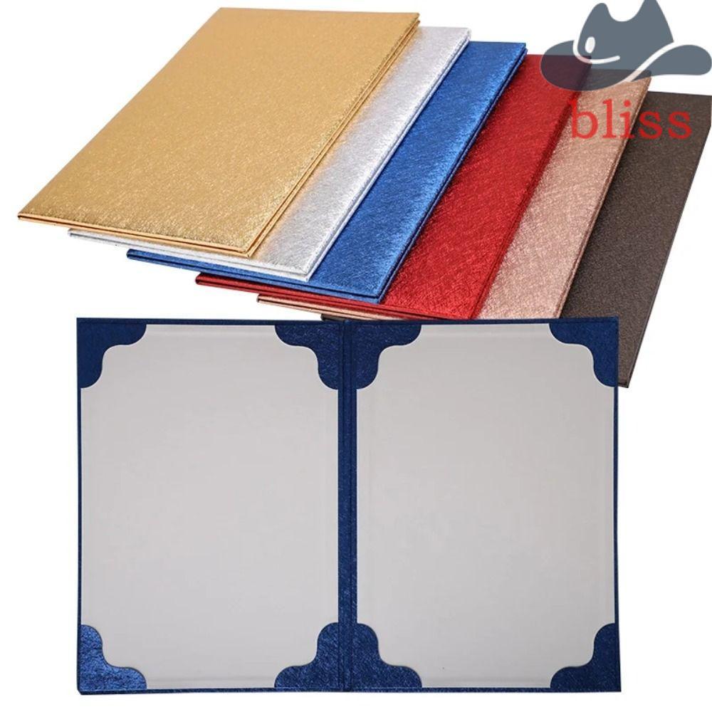 BLISS A3 A4 Art Paper ปกแข็ง, Poetry Reading High-end File Paper Page Folder, Simple Signing Transmi
