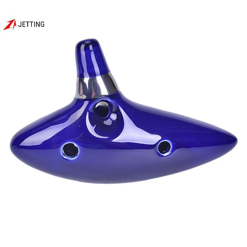 FSTH 12 หลุม Ocarina เซรามิค Alto C ของ Ocarina ขลุ่ย Blue Ocarina เครื่องดนตรี
 ฮะ