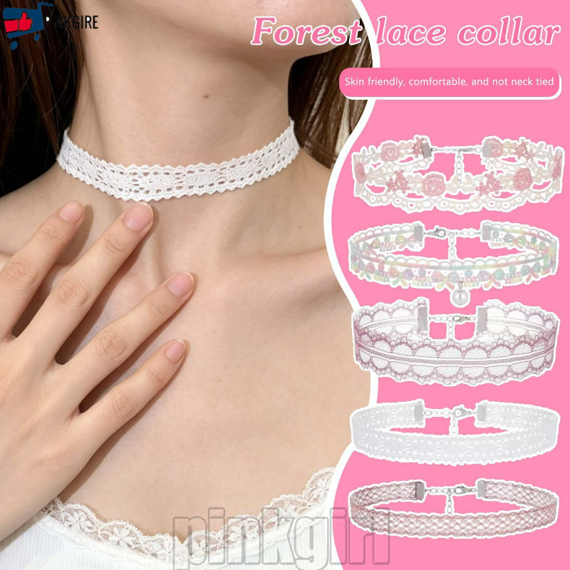 [Rdy Stk] 5 ชิ้น Forest Lace Choker - เครื่องประดับวัฒนธรรมย่อย - ตกแต่งคอปรับได้ - สร้อยคอสไตล์ INS