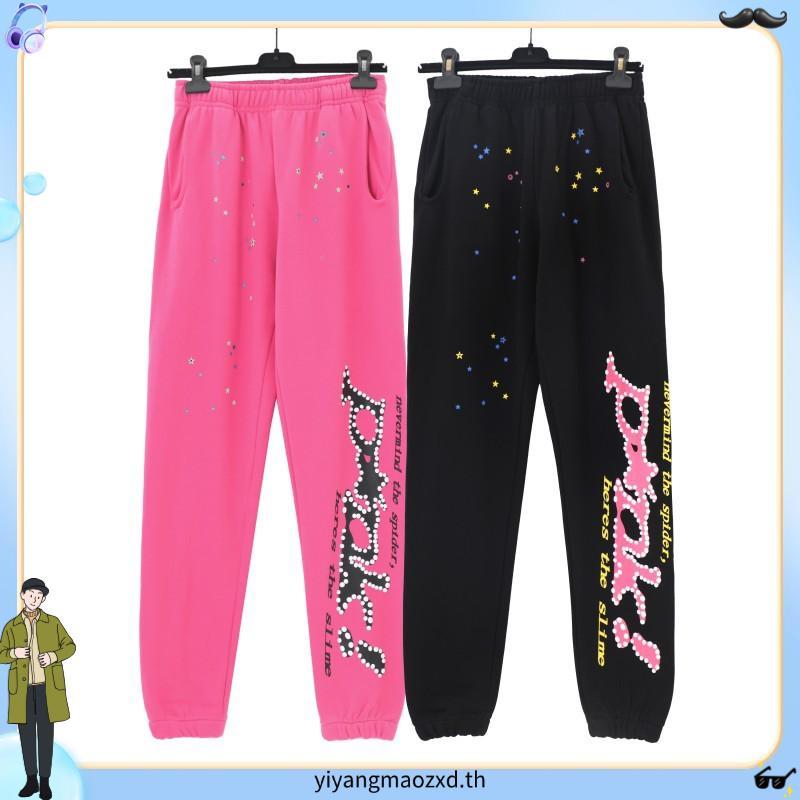 เสื้อกันหนาวลําลอง ผ้าฝ้ายแท้ มีฮู้ด พิมพ์ลาย Sp5der ทรงหลวม สไตล์ดารา