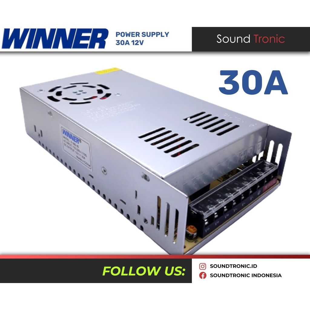 12V WINNER 12 โวลต์ 30A 30 Ampere Switching Power Supply