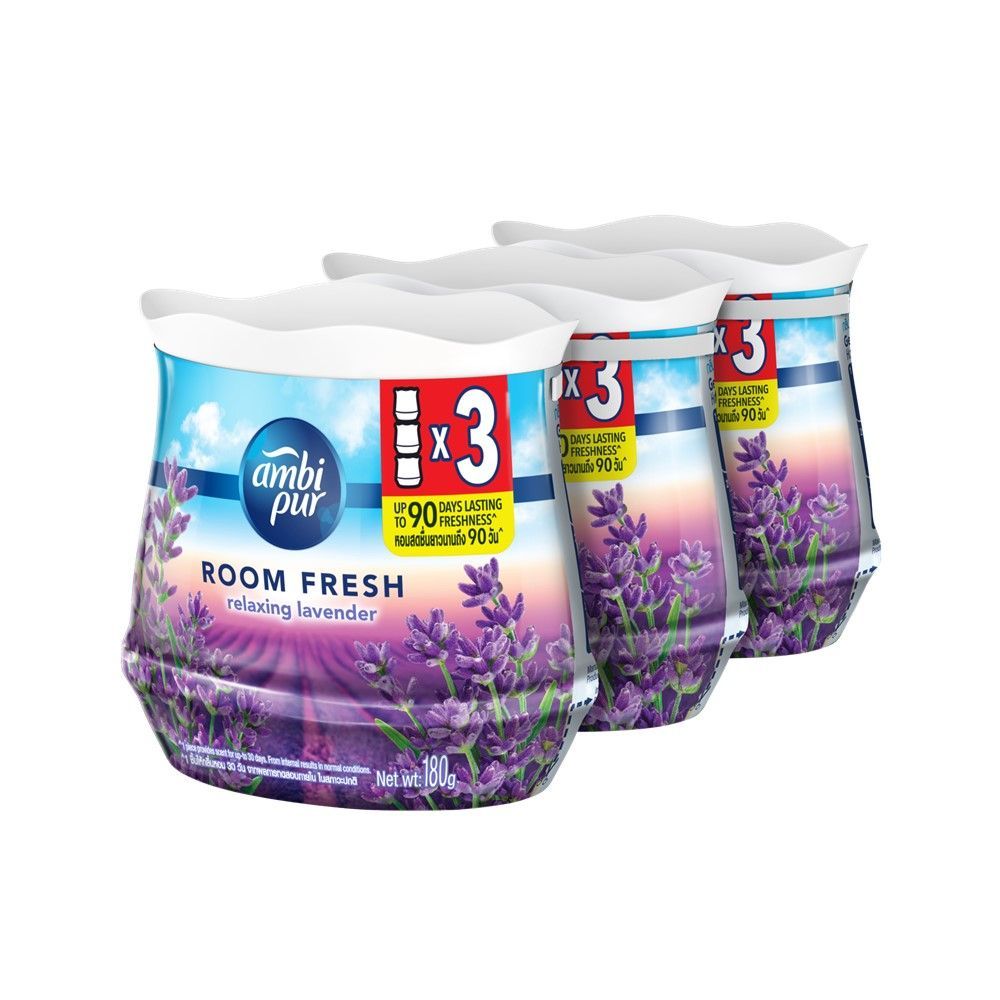 [สินค้าส่งด่วน]  แอมบิเพอร์เจลเฟรช 180ก 2+1 ลาเวนเดอร์ AMBIPUR GEL FRESH 180G 2+1 LAVENDER – โปรปัง