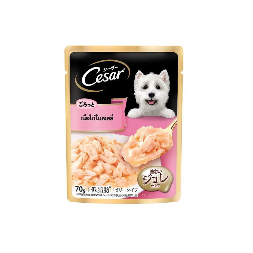 [สินค้าส่งด่วน] ซีซาร์ อาหารสุนัขเนื้อไก่ในเจลลี่ 70ก ซT CESAR DOG FOOD CHICKEN MEAT IN JELLY 70G