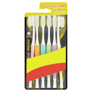 [สินค้าส่งด่วน] ซิสเท็มม่าแปรงสีฟันออริจินัลนุ่มพิเศษ X6 SYSTEMA ORIGINAL SUPER SOFT PACK6