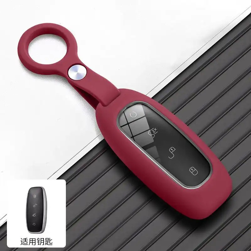 กุญแจรถสําหรับ Denza D9 MPV DAENZA D9 EV 2024-2025 BYD DENZA EV ซิลิโคนฝาครอบกุญแจรีโมท Key Holder