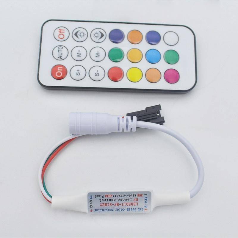 GKY 1 ชุด RF รีโมทคอนโทรลไร้สาย DC5 V/12 V/24 V Mini Controller 3-PIN LED Controller สําหรับ Dream ส