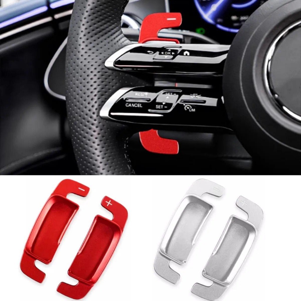 อลูมิเนียมพวงมาลัยรถ Shift Paddle Shifter สําหรับ Mercedes Benz EQE EQS EQE350 EQS450 AMG 2022-2024 