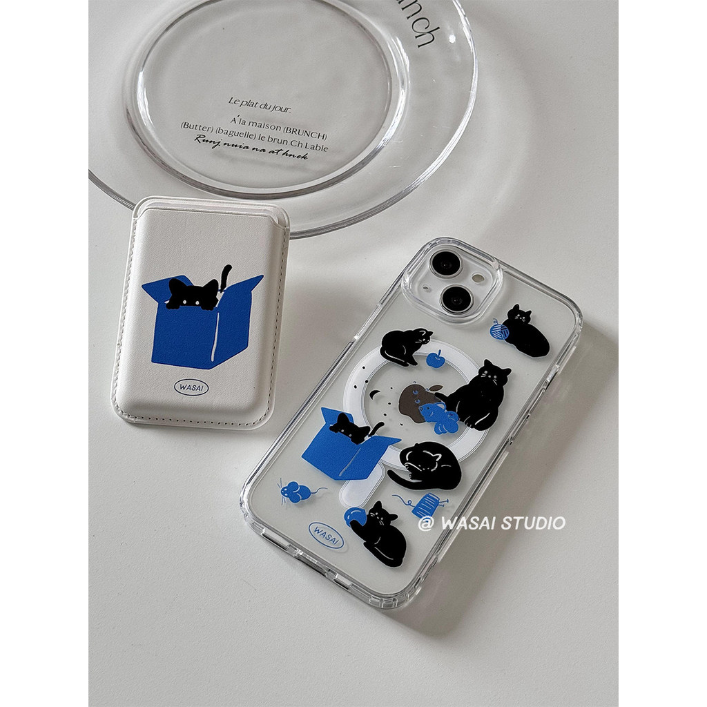 wallet magsafe magsafe wallet Apple Korea ins เคสโทรศัพท์อะคริลิคแม่เหล็ก