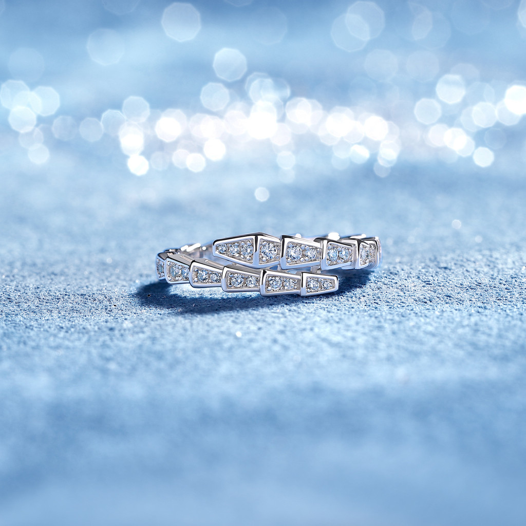 100% จริง Moissanite Diamond แหวนผู้หญิง Full Eternity S925 Moissanite แหวน