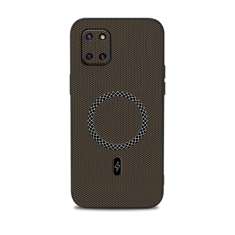 สําหรับ Samsung Galaxy A81, Note 10 Lite, เคสโทรศัพท์ลายหนังสามเหลี่ยมใหม่, ฝาครอบป้องกันการชาร์จแม่เหล็กระดับไฮเอนด์