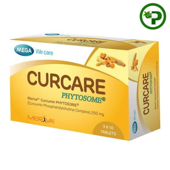 Mega We Care Curcare 30 tab เมก้า วีแคร์ เคอแคร์ 30 เม็ด สารสกัดจากขมิ้นชันในรูปแบบไฟโตโซม