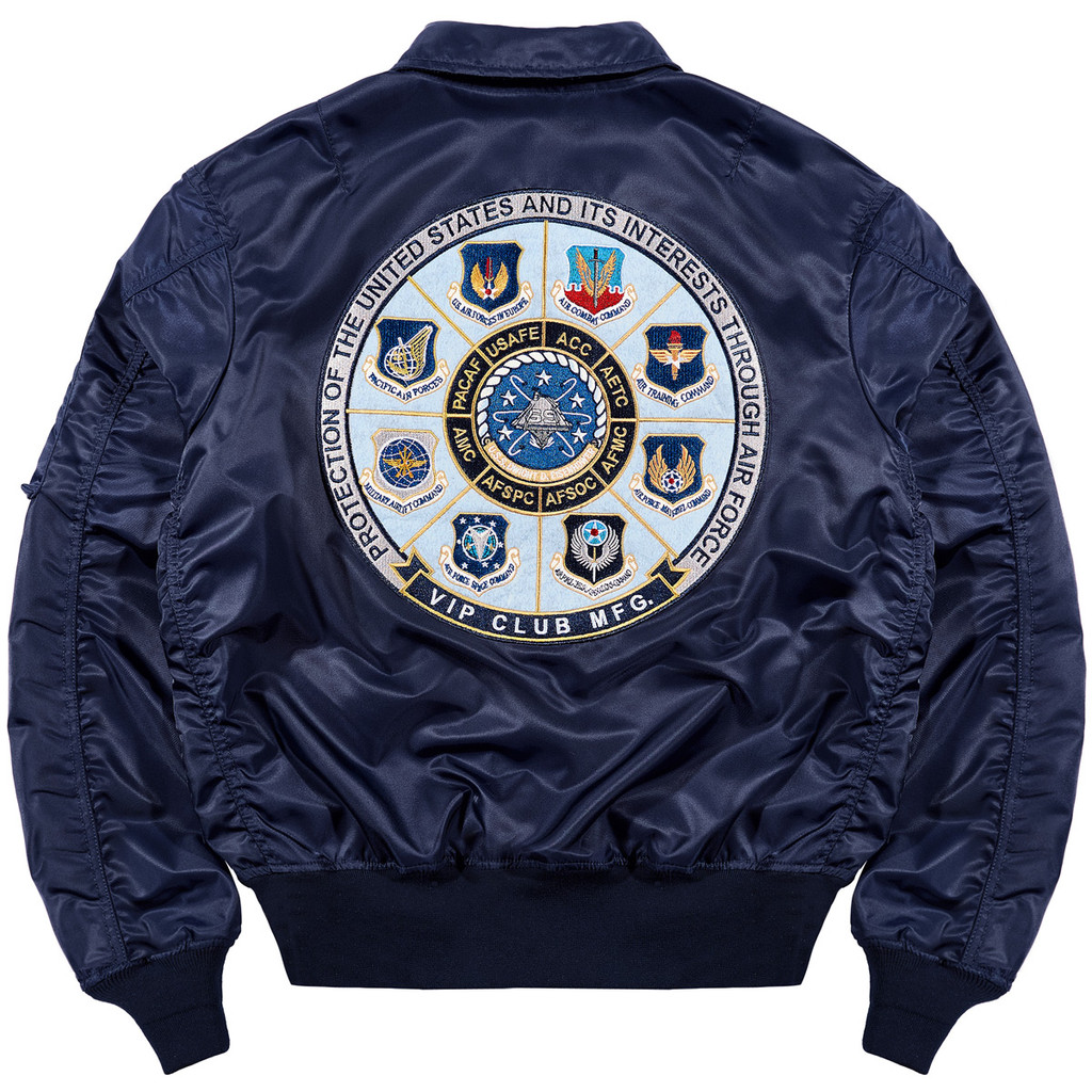VIP American Retro ma1 Bomber Jacket Men Plus Size Loose Lapel Jacket ปัก Air Force Bomber Suit Stre