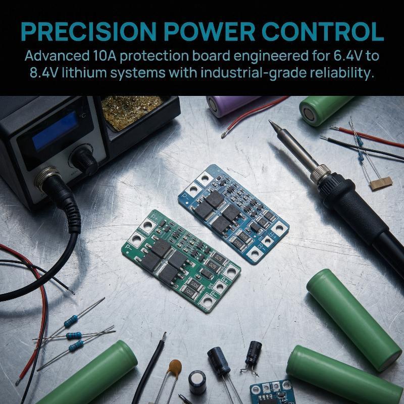 [TurnBright] 2S 6.4V 7.4V 8.4V BMS LiFePO4 แบตเตอรี่ป้องกัน 10A Balancing สําหรับ Garden Solar Energ