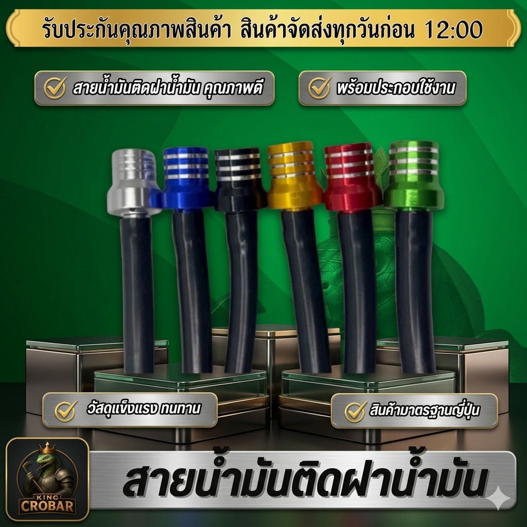 สายน้ำมันติดฝาถังน้ำมัน หลากสี สายน้ำมันติดฝาถังน้ำมันได้อย่างดี วัสดุแข็งแรง ทนทาน
