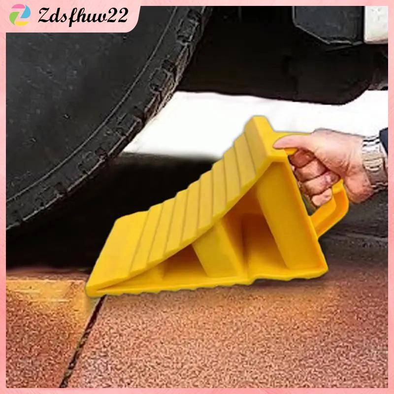 [ZFV] Portable Wheel Cho with Handles Vehicle Car Tru Wheel Tyre Cho Stop Blo แผ่นยางรองฐานพลาสติกกั