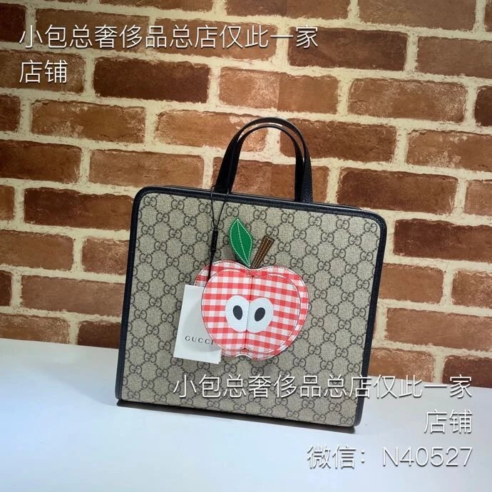 648797 HUHMN 9774 Gucci Gucci กระเป๋าผู้หญิงสไตล์ใหม่ Gucci เด็ก Apple Tote กระเป๋ากระเป๋าถือหนังหญิ