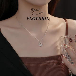 PLOYBRIL สร้อยเงินแท้ Bright Planet สร้อยคอเงินแท้ สร้อยเพชร จี้เพชรสร้อยคอดาวเคราะห์ วาเลนไทน์ X061