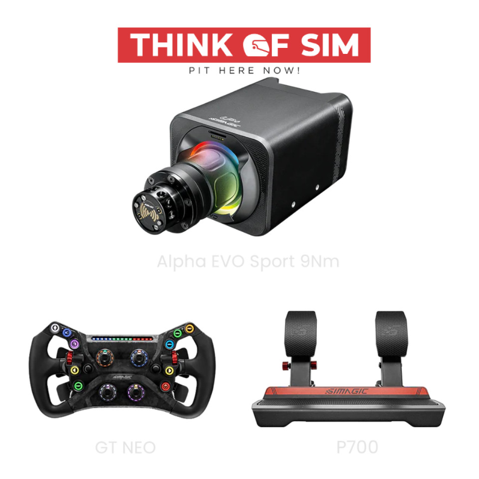 Simagic Entry Bundle GT Neo เซ็ตเริ่มต้นระดับโปร [Alpha EVO Sport 9Nm / P700 Loadcell / GT Neo Formula [ประกันศูนย์ไทย]