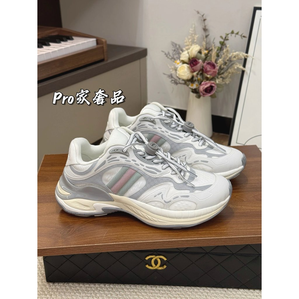 [ใบรับรองเก่า Appraiser] [Pro Home Luxury] gucci2.0 Daddy Shoes Gucci Casual Couple Sports Shoes Dad