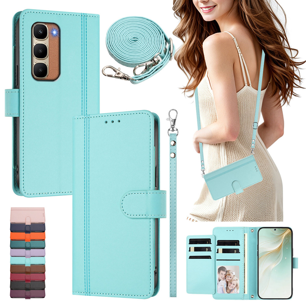 ปฏิบัติช่องเสียบการ์ดกระเป๋าสตางค์สําหรับ Infinix Hot 50 Pro Plus 40i 50i Zero 40 4G 5G Crossbody La