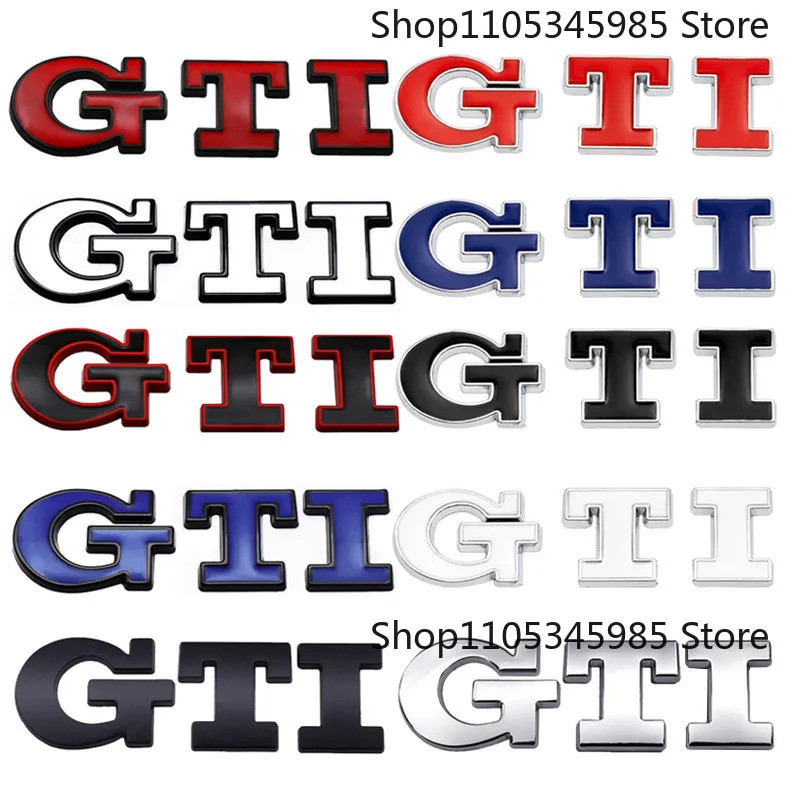 สติ๊กเกอร์โลโก้ 3D GTI สําหรับตัวรถ ตราสัญลักษณ์ด้านหลังสําหรับ VW GOLF4 MK4 GOLF5 MK5 GOLF6 MK6 GOL
