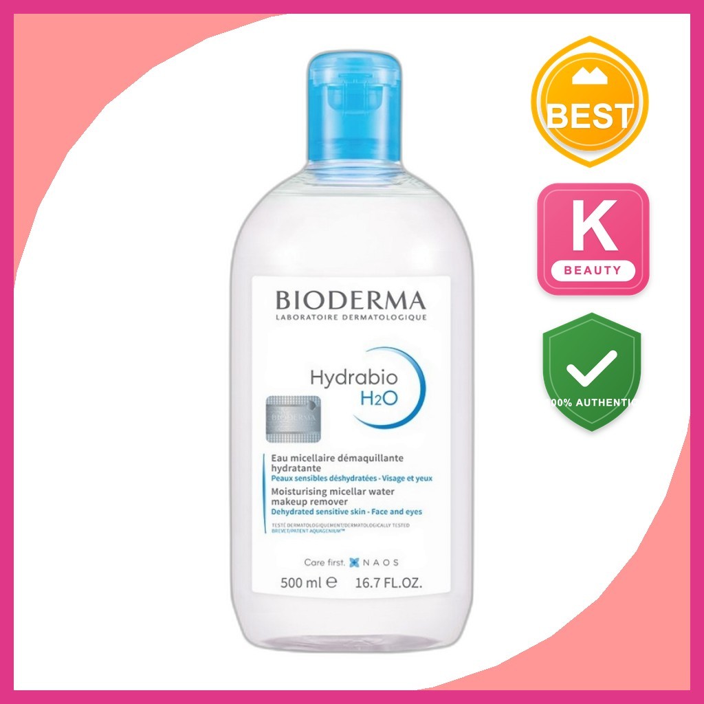 [bioderma] Hydrabio H2O Moisturising Micellar Water, 500ml, 1pc / Korean Micellar Water / Makeup Rem
