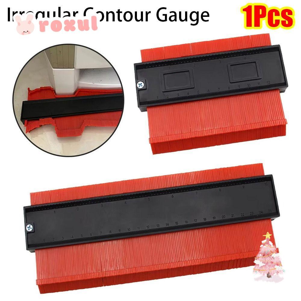 ROXUL 1 ชิ้นไม่สม่ําเสมอ Contour Gauge, เซรามิคปูกระเบื้องใช้แม่แบบก่อสร้างโปรไฟล์ไม้บรรทัด, 5 นิ้ว 10 นิ้วไม้บรรทัดตัดงานไม้เครื่องมือวัด Line Copier Tiles เครื