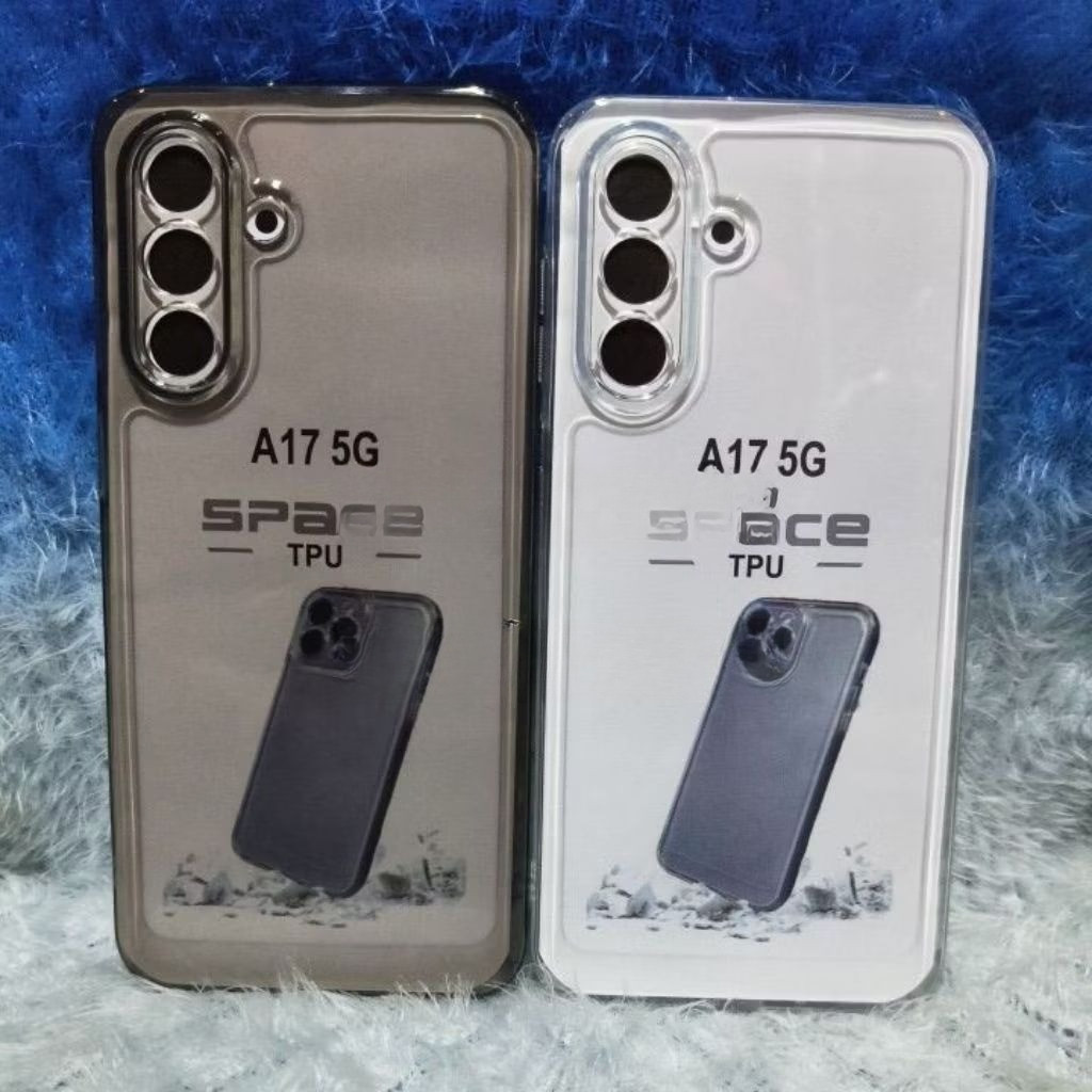 Original Space Transparent Case Samsung A17 5G/4G Silicone 2.1MM+Protec Camera สีดําใส